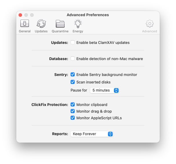 advanced preference
